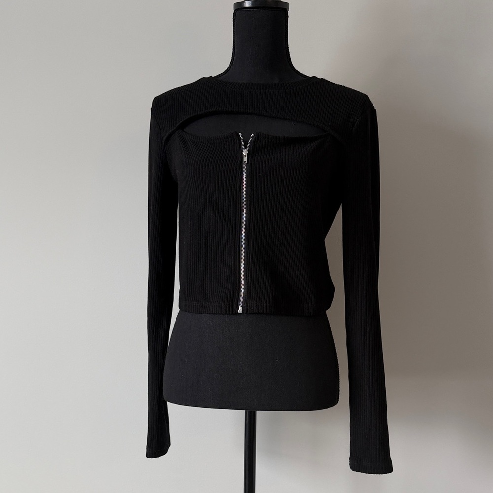 Elodie Black Crew Neck Sweater